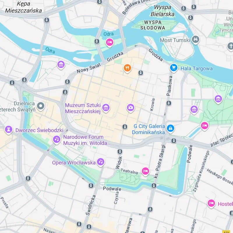 Mapa lokalizacji gabinetu stomatologicznego we Wrocławiu